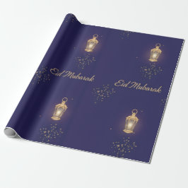 Blaue Eid-Geschenkpapier Geschenkpapier