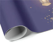 Blaue Eid-Geschenkpapier Geschenkpapier (Rolleneckpunkt)