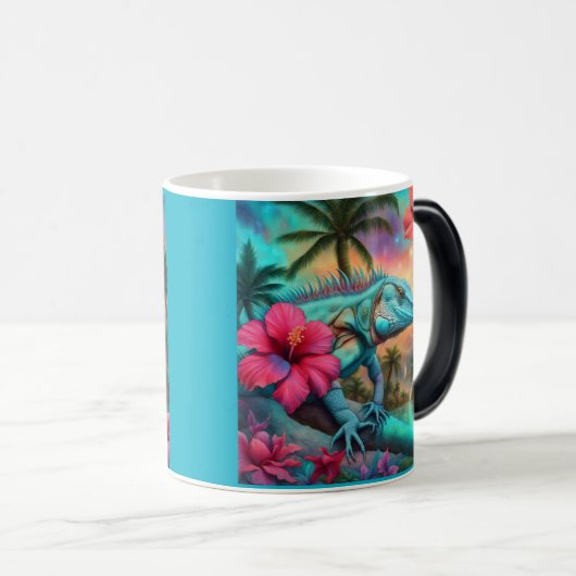 Blaue Eidechse Verwandlungstasse (VorderseiteRechts)