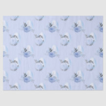 Blaue Eier und Blume auf der Blue Decoupage