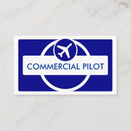 Blaue, einfache, benutzerdefinierte Pilot-Visitenk Visitenkarte