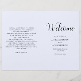 Blaue, einfache Hochzeit. Typografie