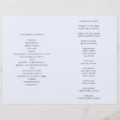 Blaue, einfache Hochzeit. Typografie (Rückseite)