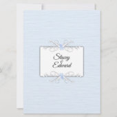 Blaue Einfachheit Traditionelle Hochzeitseinladung Einladung (Rückseite)