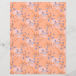 Blaue Einfarben auf einem orangefarbenen Hintergru