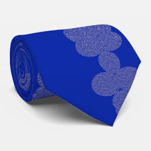 Blaue einfarbige Vintage-Rosa asiatische Kunstzeic Krawatte