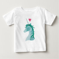 Blaue Einhorn-Magie mit Herzen