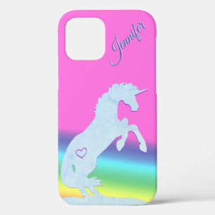 Blaue EinhornSilhouette (Regenbogen/personalisiere Case-Mate iPhone Hülle
