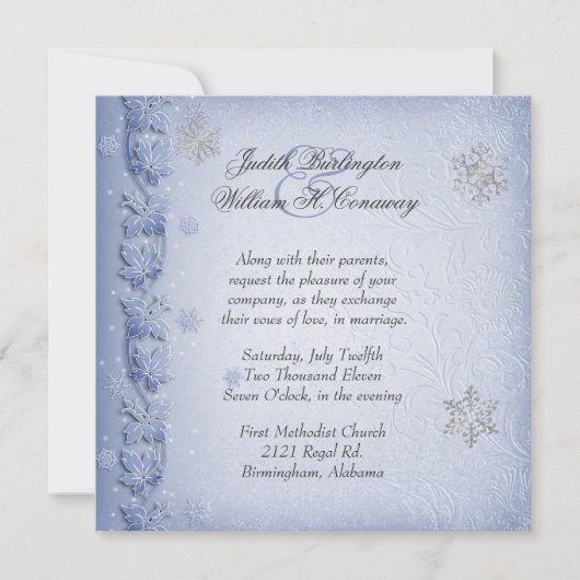 Blaue Einladung (Vorderseite)