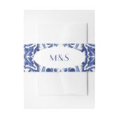 Blaue Einladung Bauchband Einladungsbanderole (Vorderseite Beispiel)