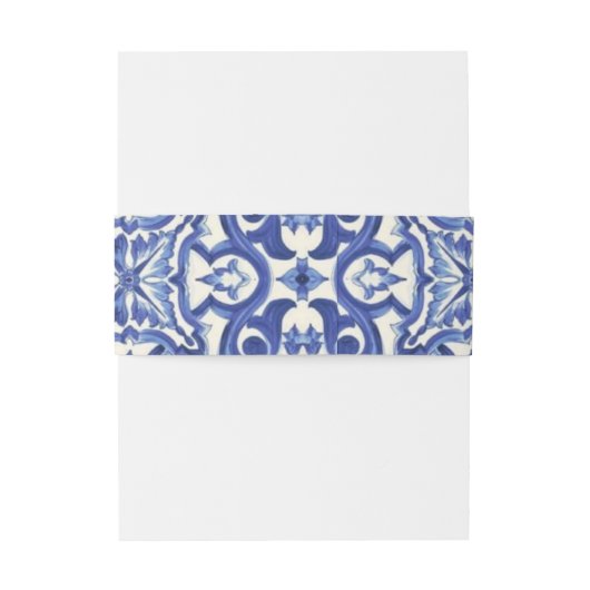 Blaue Einladung Bauchband Einladungsbanderole (Rückseitenbeispiel)