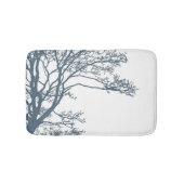 Blaue einzelne Baum Boho Badematte (Vorderseite)