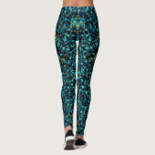BLAUE Einzigartiger Cooler Chic Leggings (Rückseite)