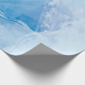 blaue Eis-Abschluss Geschenkpapier (Ecke)