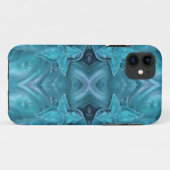 Blaue Eis-Abstraktion Case-Mate iPhone Hülle (Rückseite (Horizontal))