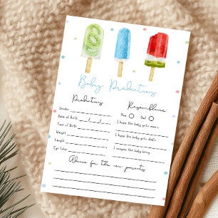 Blaue Eis-am-Stiel-Baby-Shower-Baby-Vorhersage-Spi