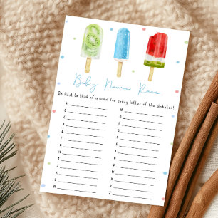 Blaue Eis-am-Stiel-Baby-Shower-Babynamen-Rennen-Sp