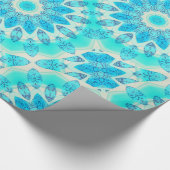 Blaue Eis-Göttin, abstrakte Kristalle der Liebe Geschenkpapier (Ecke)