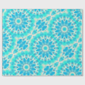 Blaue Eis-Göttin, abstrakte Kristalle der Liebe Geschenkpapier (Flach)