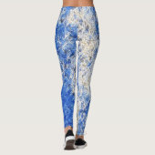 Blaue Eis-Rave-Leggings Leggings (Rückseite)