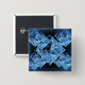 Blaue Eis-Würfel Button (Vorne & Hinten)