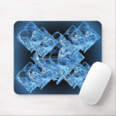 Blaue Eis-Würfel Mousepad (Mit Mouse)
