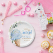 Blaue Eiscreme-Baby-Party  Pappteller (Party)