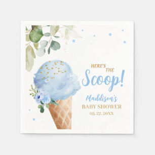 Blaue Eiscreme-Baby-Party Serviette