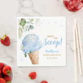 Blaue Eiscreme-Baby-Party  Serviette (Beispiel)