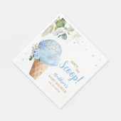Blaue Eiscreme-Baby-Party  Serviette (Ecke)