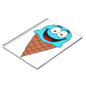Blaue Eiscreme Notizblock (Linke Seite)