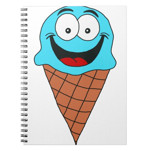 Blaue Eiscreme Notizblock (Vorderseite)
