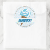 Blaue Eiscreme Runder Aufkleber (Tasche)