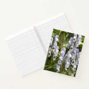 Blaue Eisenhutblüten Floral Notizblock