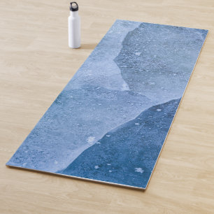 Blaue Eisfläche Yogamatte