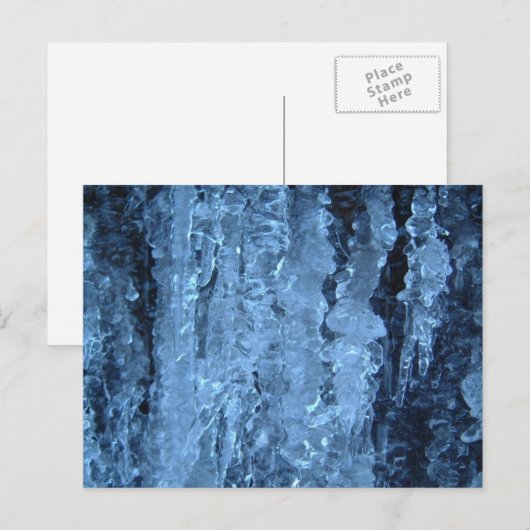 Blaue Eiskeln Postkarte (Vorne/Hinten)