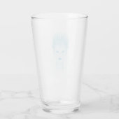 Blaue Eiskönigin mit Eiskronenkrone Glas (Rückseite)
