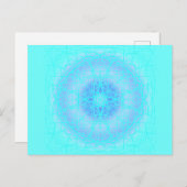 Blaue Eiskreuz-Ball Feiertagspostkarte (Vorne/Hinten)