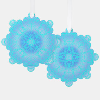 Blaue Eiskreuz-Ball Ornament Karte