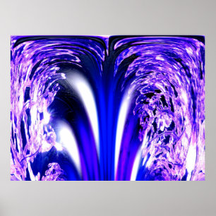 Blaue Eiskunst Poster