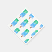 Blaue Eispops Geburtstag Junge Serviette (Ecke)