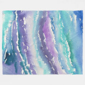 Blaue Eiszapfen Fleecedecke (Vorderseite (Horizontal))