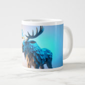 Blaue Elch-Majestät Jumbo-Tasse (Vorderseite Rechts)