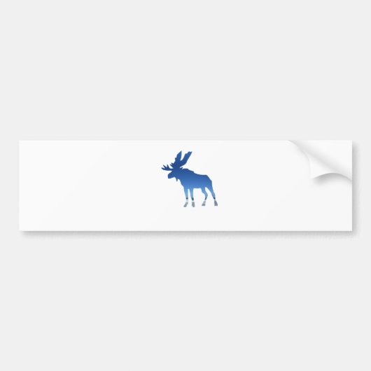 blaue Elche Autoaufkleber (Vorne)