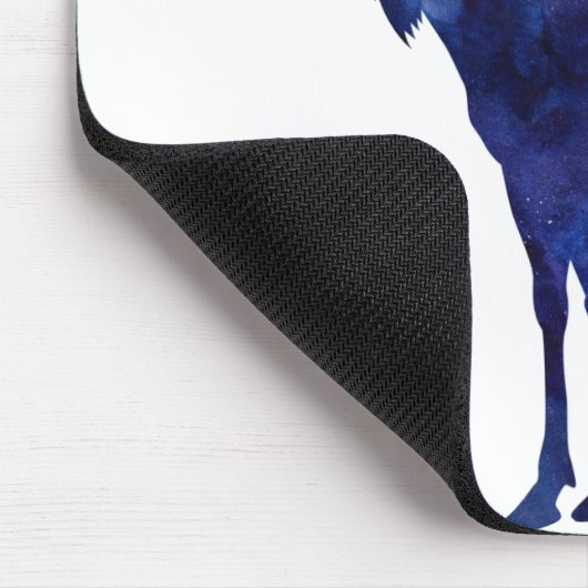 Blaue Elche Silhouette Mousepad (Ecke)
