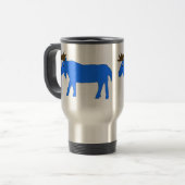 Blaue Elche Tasse (Vorderseite Links)