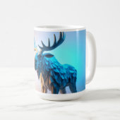 Blaue Elchmajestät Kaffeetasse (VorderseiteRechts)