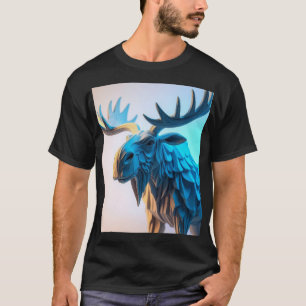 Blaue Elchmajestät T-Shirt