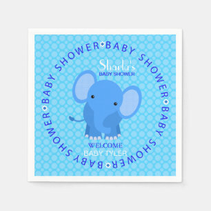 Blaue Elefant-Baby-Party-Papier-Servietten Serviette