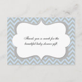 Blaue Elefant-Babyparty danken Ihnen zu kardieren Dankeskarte (Rückseite)